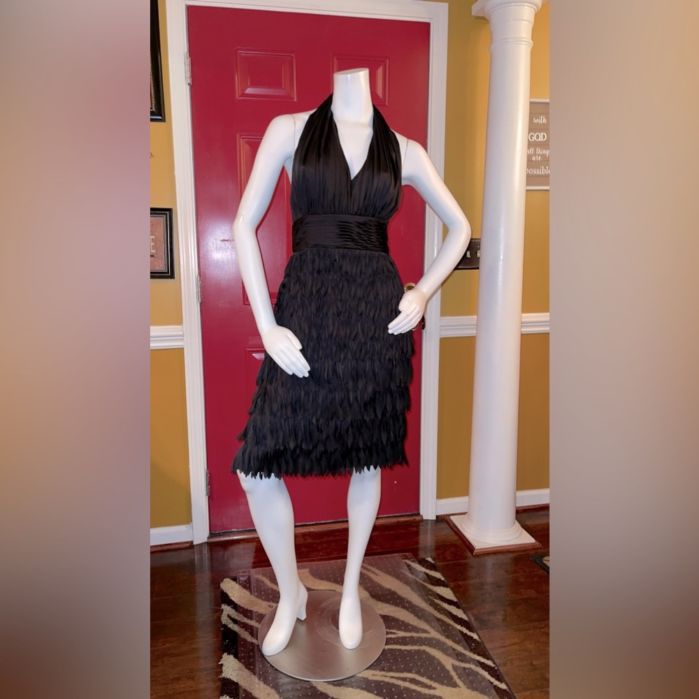 JS Collection Feather Style Halter Dress - Picture 9 of 13